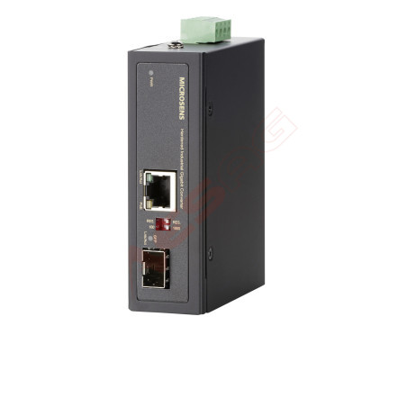 Microsens industrial Bridge Converter RJ45 PoE+ (60W) zu SFP 100/1000, MS657099PHX MICROSENS - Artmar Electronic & Security AG 