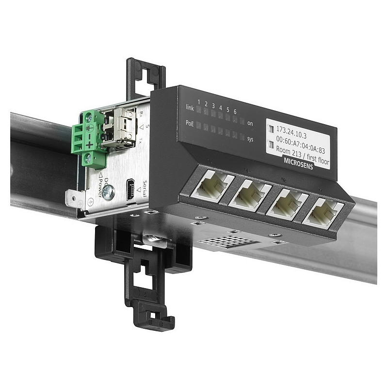 Microsens Gigabit Ethernet ruggedized Micro-Switch 45x45, 4x10/100/1000T with 2x ,MS450186PMXH-48G6+ MICROSENS - Artmar Electron