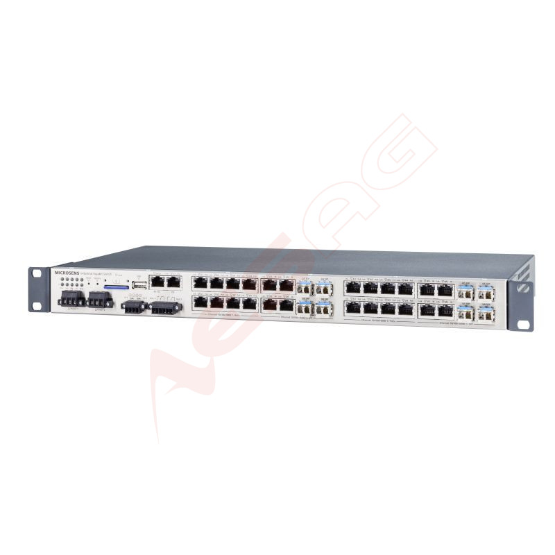 Microsens Ruggedized 19" 25 Port Gigabit Ethernet Switch, PoE+ BS, 8xSFP, MS400890MX-BS MICROSENS - Artmar Electronic & Security