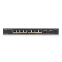 Zyxel Switch unmanaged Layer2 10 Port &bull 8x 1 GbE &bull PoE Budget 130 Watt &bull 8x PoE at &bull 2x SFP &bull Desktop &bull 