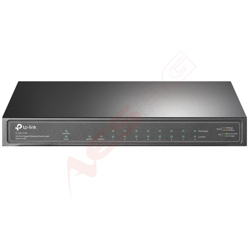 TP-Link - TL-SG1210P - 10-Port Gigabit Switch with 8-Port PoE+ TP-Link - Artmar Electronic & Security AG