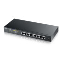 Zyxel Switch smart managed Layer2 8 Port &bull 8x 1 GbE &bull PoE Budget 77 Watt &bull 8x PoE at &bull Desktop &bull Lüfterlos &