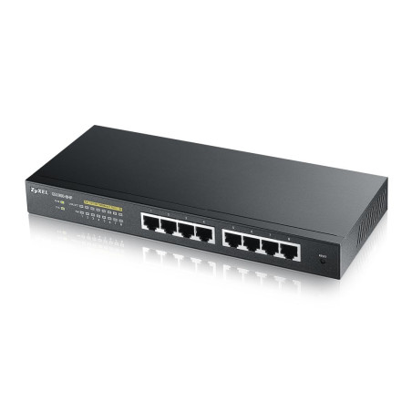 Zyxel Switch smart managed Layer2 8 Port &bull 8x 1 GbE &bull PoE Budget 77 Watt &bull 8x PoE at &bull Desktop &bull Lüfterlos &