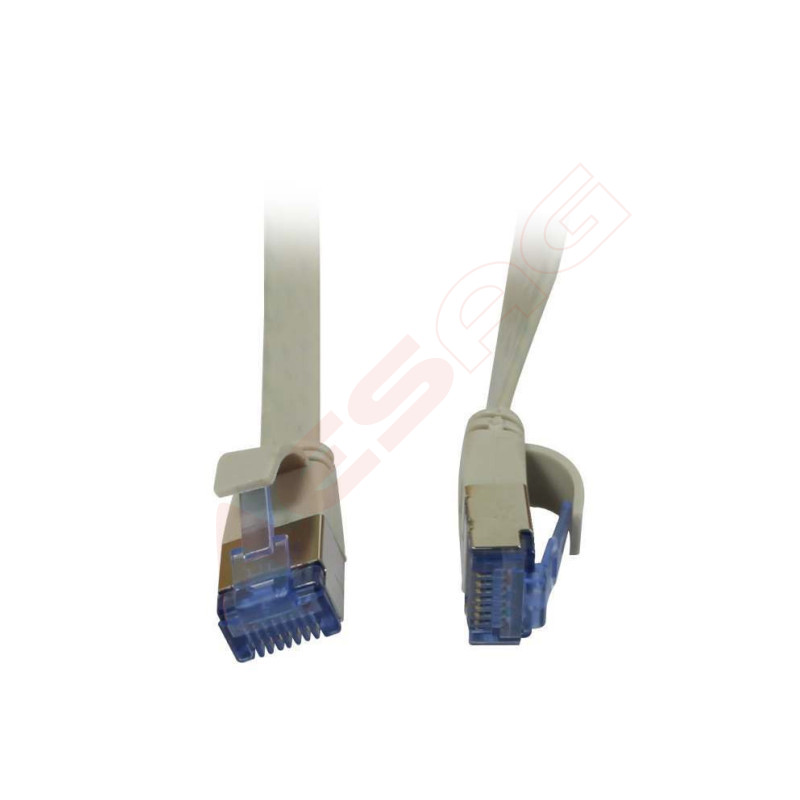 Patchkabel RJ45, CAT6A 500Mhz, 0.25m, grau, U/FTP, flach, AWG32, Synergy 21 Synergy 21 Kabel, Dosen, etc. - Artmar Electronic &