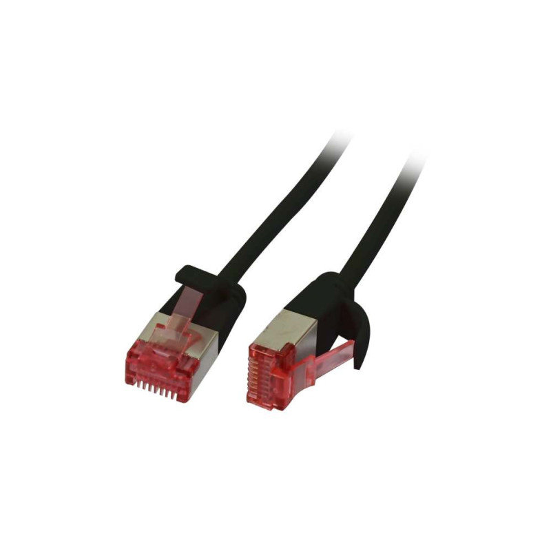 Patchkabel RJ45, CAT6 250Mhz, 0.15m schwarz, U/FTP, slimline rund d 3,6mm, Synergy 21 Synergy 21 Kabel, Dosen, etc. - Artmar Ele