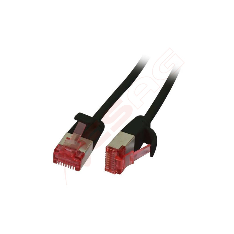 Patchkabel RJ45, CAT6 250Mhz, 0.15m schwarz, U/FTP, slimline rund d 3,6mm, Synergy 21 Synergy 21 Kabel, Dosen, etc. - Artmar Ele