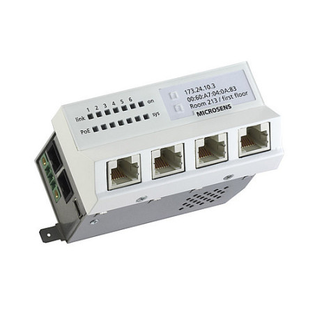 Microsens Installationswitch GBE 6 Port, horizont. Einbau, 5xRJ45, 1xSC duplex, MS440201M-G6+ MICROSENS - Artmar Electronic & Se