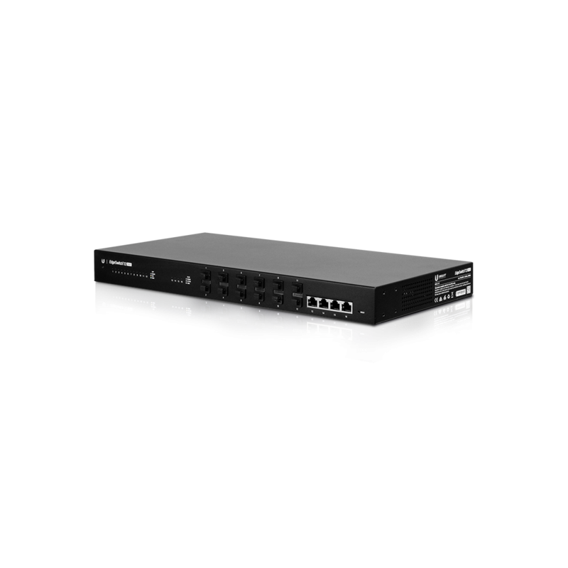 Ubiquiti EdgeSwitch 16 / 12 SFP+ Ports / 4 RJ45-10G / 1 Serial Port / ES-12F Ubiquiti - Artmar Electronic & Security AG 