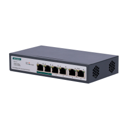 Switch PoE - 4 PoE+ Anschlüsse FE + 2 GE Uplink -...