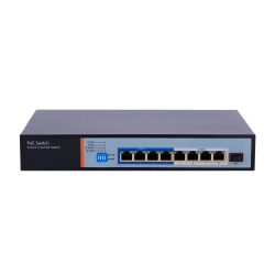 Hi-PoE-Switch - 8 PoE + Anschlüsse 1 Uplink SFP 10G - Geschwindigkeit der Multi-Gigabit-Anschlüsse 2,5/1Gbps - 8 PoE+-Ports 30W 