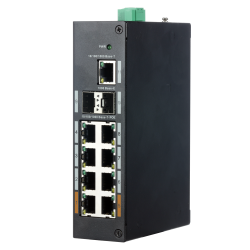 Industrieschalter X-Security - 8 Anschlüsse RJ45 + 2 SFP-Anschlüsse + 1 Anschluss RJ45 - Geschwindigkeit 10/100/1000 Mbps - 2x H