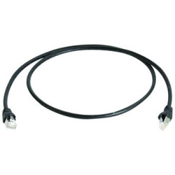 Telegärtner Patchkabel CAT6A, 0.5m, Schwarz, 500MHz, S-STP(