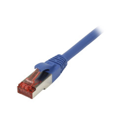 Patch cable RJ45, CAT6 250Mhz, 0.25m blue, S-STP(S/FTP), LSZH, Synergy 21, - 1