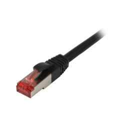 Patch cable RJ45, CAT6 250Mhz, 2m black, S-STP(S/FTP),...