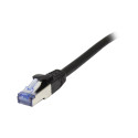 Patchkabel RJ45, CAT6A 500Mhz, 0.5m, schwarz, S-STP(S/FTP), AWG26, LSZH, Synergy 21