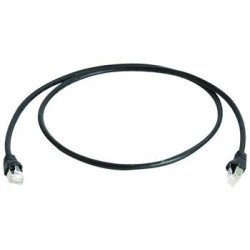 Telegärtner Patchkabel CAT6A, 0.25m, Schwarz, 500MHz, S-STP