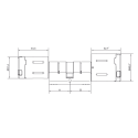 U&Z Private CX2182 double knob cylinder / outside read only / 35/60 Indoor - 144886 - 2