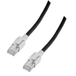 Patchkabel RJ45, VC LED, CAT6A 500Mhz, 2m, schwarz, LED...