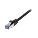 Patchkabel RJ45, CAT6A 500Mhz, 0.5m, schwarz, S-STP(S/FTP), Komponent getestet(GHMT certified), AWG26, Synergy 21