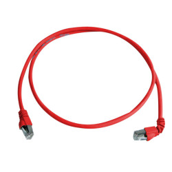 Telegärtner patch cable CAT6A, 1x90deg twisted, 2m, red,...