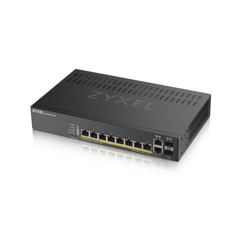 Zyxel Switch smart managed Layer2 10 Port &bull 8x 1 GbE &bull PoE Budget 130 Watt &bull 8x PoE at &bull 2x 1 Gb Combo &bull Des