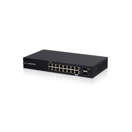 Ubiquiti EdgeSwitch 18 / 16 Gigabit RJ45 Ports / 2 SFP Ports / 1 POE Passthrough / ES-18X 192380 Ubiquiti 1 - Artmar Electronic 