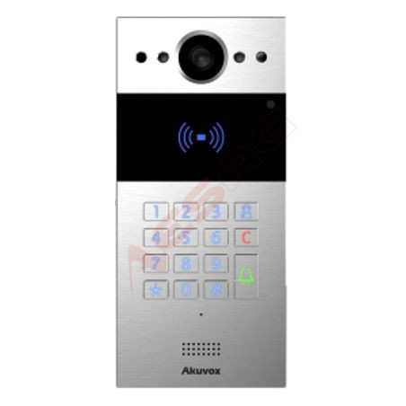 Akuvox TFE R20K Slim SIP Intercom with Keypad and RF card reader *Flush Mount Bundle* *silver* Akuvox - Artmar Electronic & Secu