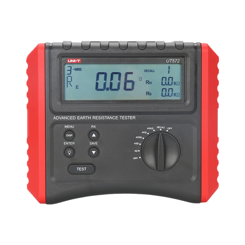 Earth resistance meter - LCD display - Measurement of earth resistance up to 40kΩ - Measurement of soil resistance up to 4