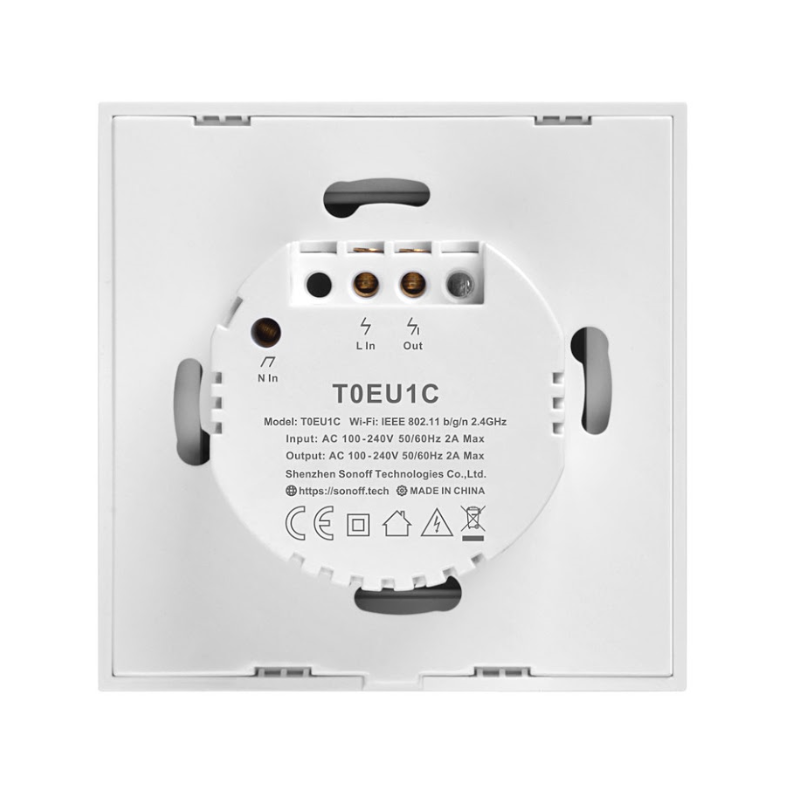 Sonoff · Wandschalter · WiFi Smart Wall Switch · T0EU1C-TX Sonoff - Artmar Electronic & Security AG