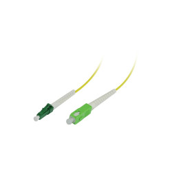 LWL-1 fiber patch kit. 1.0mtr.LC(APC)-SC(APC), 9/125u, OS2, G657.A2, AD2mm, flexible anti-kink grommet, - 1