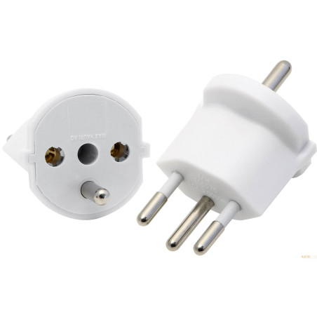 Fix adapter D Schuko / CH 3-pin, white