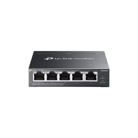 TP-Link Switch full managed Layer2 5 Port &bull 5x 1 GbE &bull PoE Budget 65 Watt &bull 4x PoE at &bull Lüfterlos, Omada &bull E