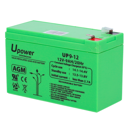 UPOWER - AGM lead-acid battery 12V, 9Ah