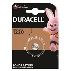 Duracell CR1220 lithium button cell 3V, battery