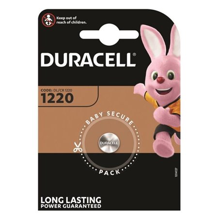 Duracell CR1220 lithium button cell 3V, battery