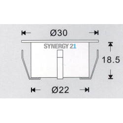 Synergy 21 Bodeneinbaustrahler ARGOS rund mini IP67 cw Synergy 21 LED - Artmar Electronic & Security AG