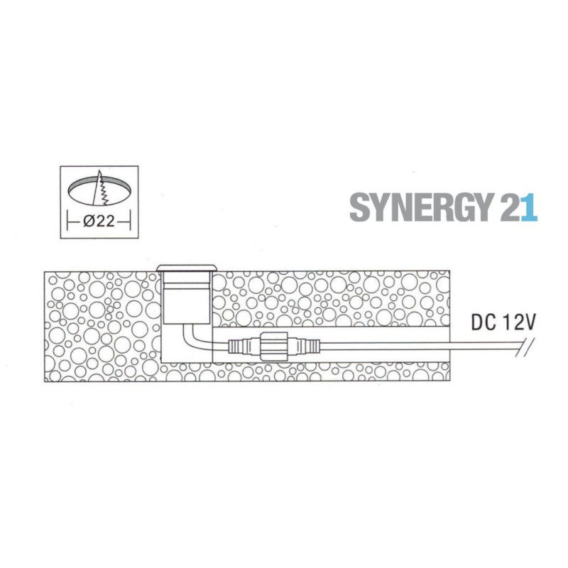 Synergy 21 LED Bodeneinbaustrahler ARGOS rund in-G-B IP67 ww Synergy 21 LED - Artmar Electronic & Security AG