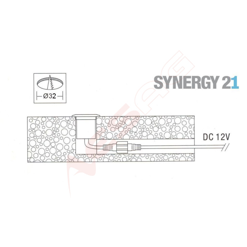 Synergy 21 Bodeneinbaustrahler ARGOS quadratisch in-G-C IP67 cw Synergy 21 LED - Artmar Electronic & Security AG 