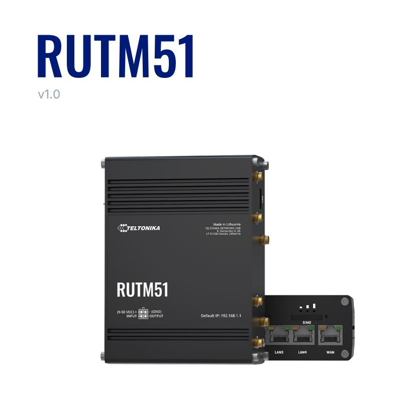 Teltonika · Router · RUTM51 · Industrial 5G Router - 1