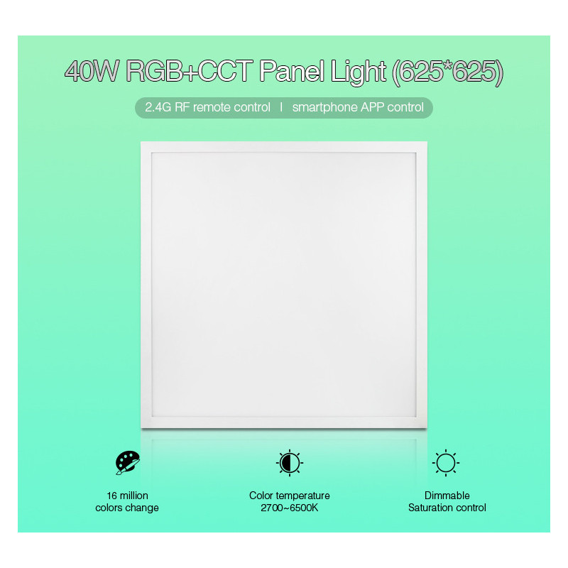 Synergy 21 LED light panel 620*620 RGB-WW (RGB-CCT) Milight/Miboxer Synergy 21 LED - Artmar Electronic & Security AG