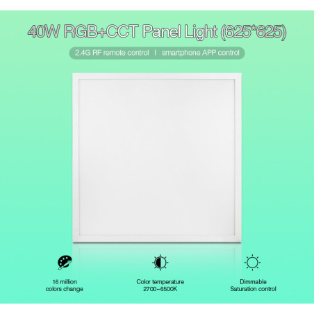 Synergy 21 LED light panel 620*620 RGB-WW (RGB-CCT) Milight/Miboxer Synergy 21 LED - Artmar Electronic & Security AG