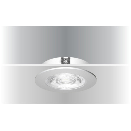 Synergy 21 LED recessed ceiling spotlight Helios silver, round, neutral white Synergy 21 LED - Artmar Electronic & Security AG