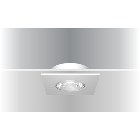 Synergy 21 LED recessed ceiling spotlight Helios silver, square, neutral white Synergy 21 LED - Artmar Electronic & Security AG