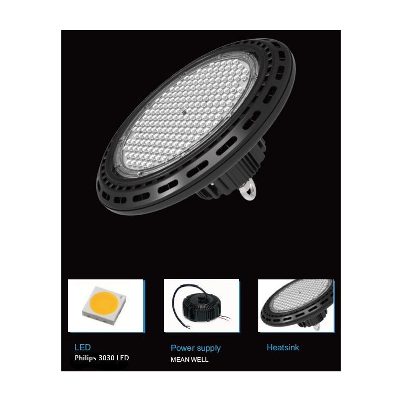 Synergy 21 LED Spot Pendelleuchte UFO 200W für Industrie/Lagerhallen cw 90° Synergy 21 LED - Artmar Electronic & Security AG 