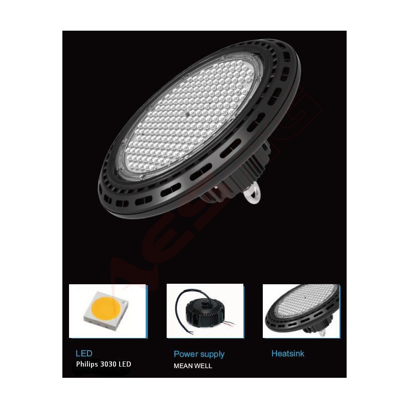 Synergy 21 LED spot pendant light UFO 200W for industry/warehouses cw 90° Synergy 21 LED - Artmar Electronic & Security AG