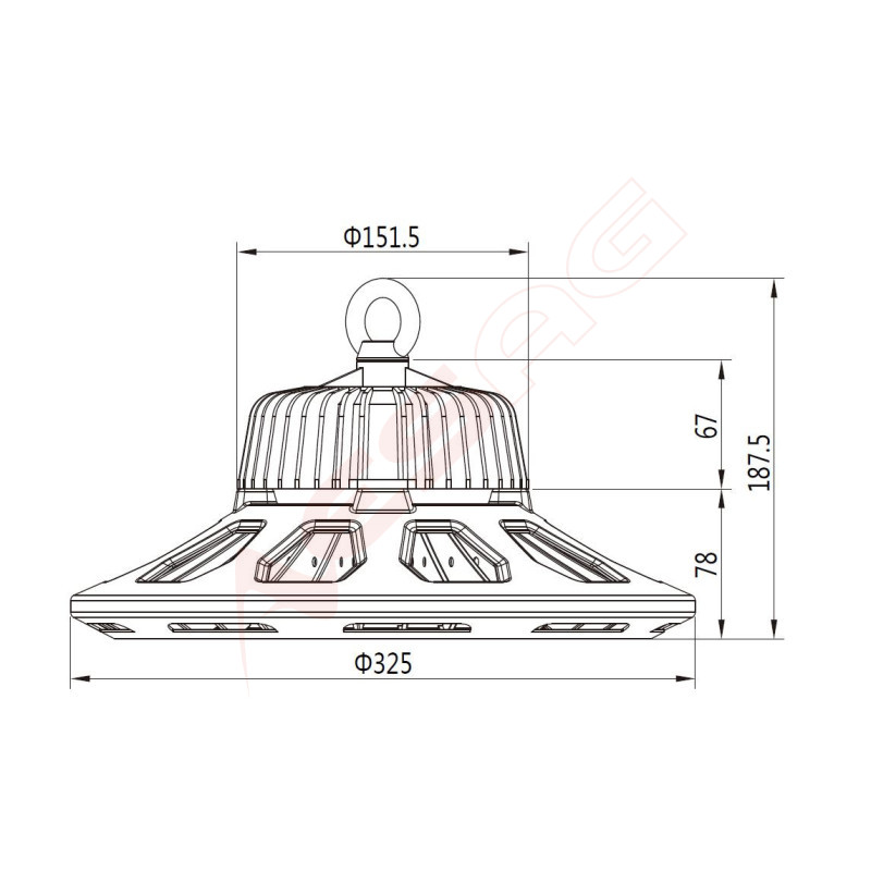 Synergy 21 LED spot pendant light UFO 150W for industry/warehouse Synergy 21 LED - Artmar Electronic & Security AG