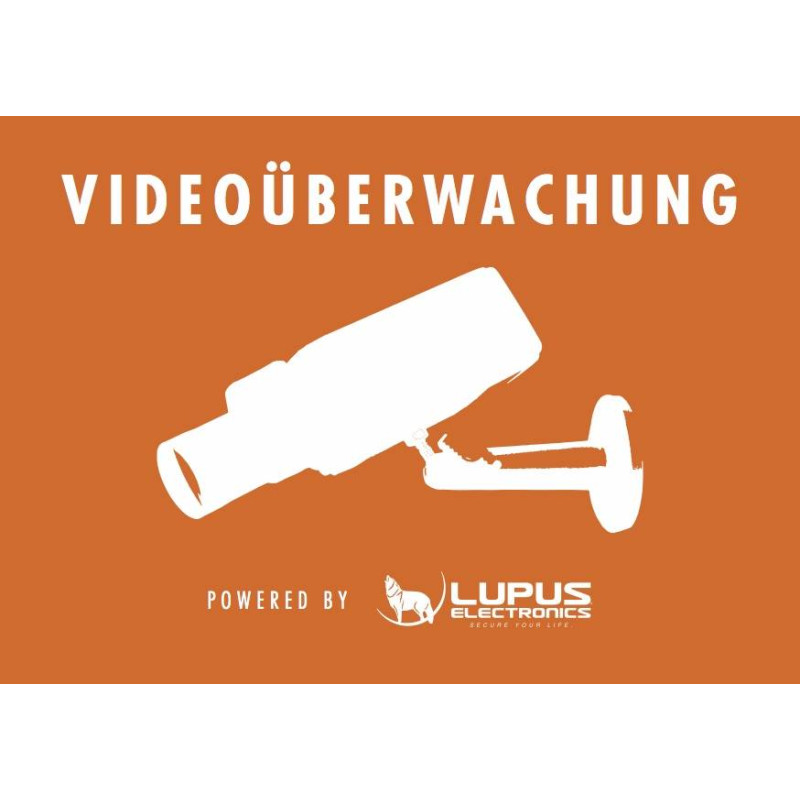 Videoüberwachung Zubehör-Warn-Aufkleber (Video 148x105 mm)-AU1320