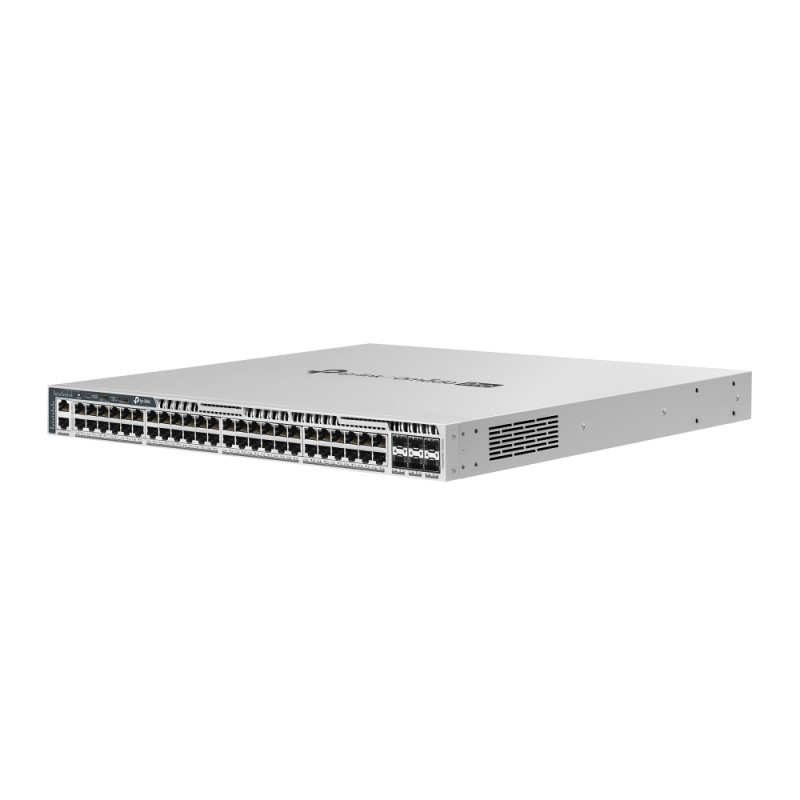 Omada PRO full managed Layer 3 Switch &bull 54 Port &bull 48x 2.5GbE, 6x SFP28 &bull PoE Budget 1484, 48x PoE bt &bull Omada PRO