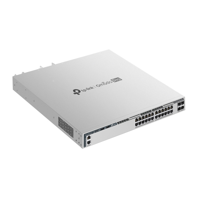 Omada PRO full managed Layer 3 Switch &bull 28 Port &bull 24x 2.5GbE, 4x SFP28 &bull PoE Budget 1440W &bull 24x PoE at/bt &bull 