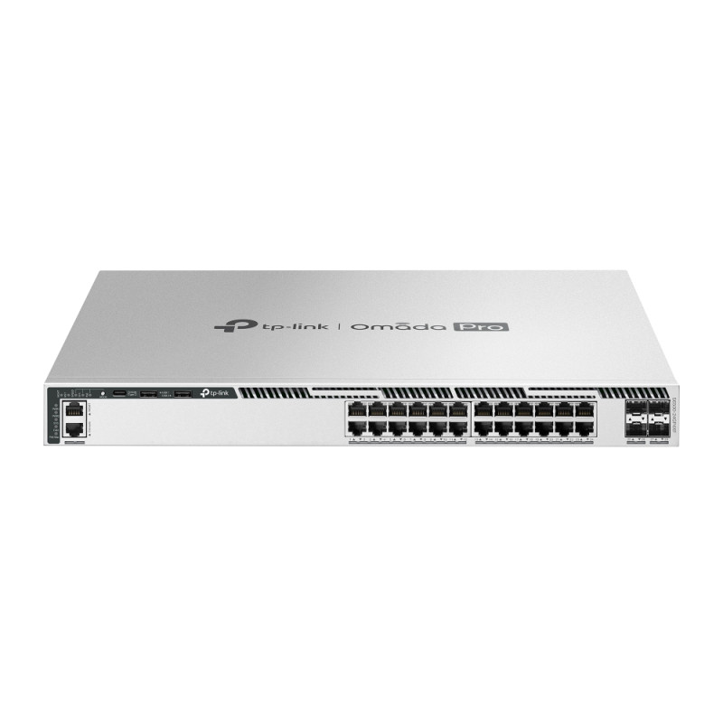 Omada PRO full managed Layer 3 Switch &bull 28 Port &bull 24x 1GbE, 4x SFP+ &bull PoE Budget 720W &bull 24x PoE af/at &bull Omad